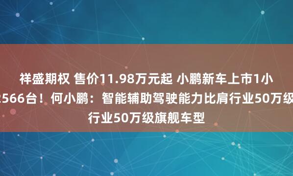 祥盛期权 售价11.98万元起 小鹏新车上市1小时大定12566台！何小鹏：智能辅助驾驶能力比肩行业50万级旗舰车型